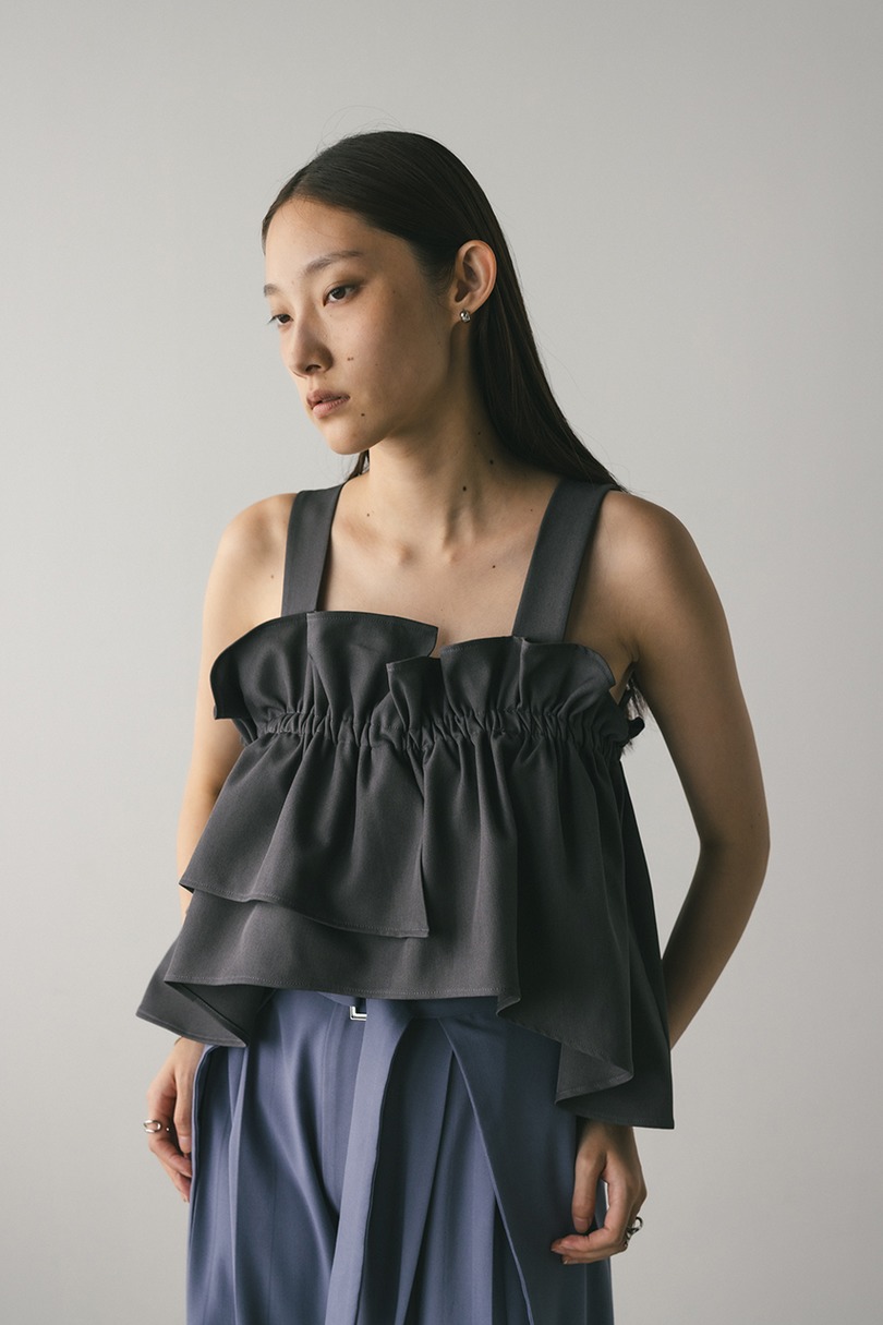 アシンメトリーフリルビスチェ 詳細画像 GRY 3