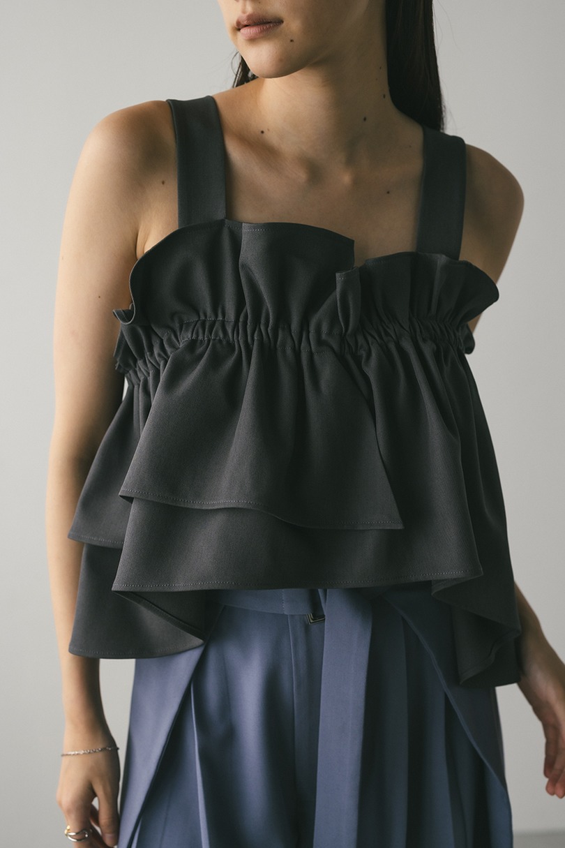 アシンメトリーフリルビスチェ 詳細画像 GRY 4