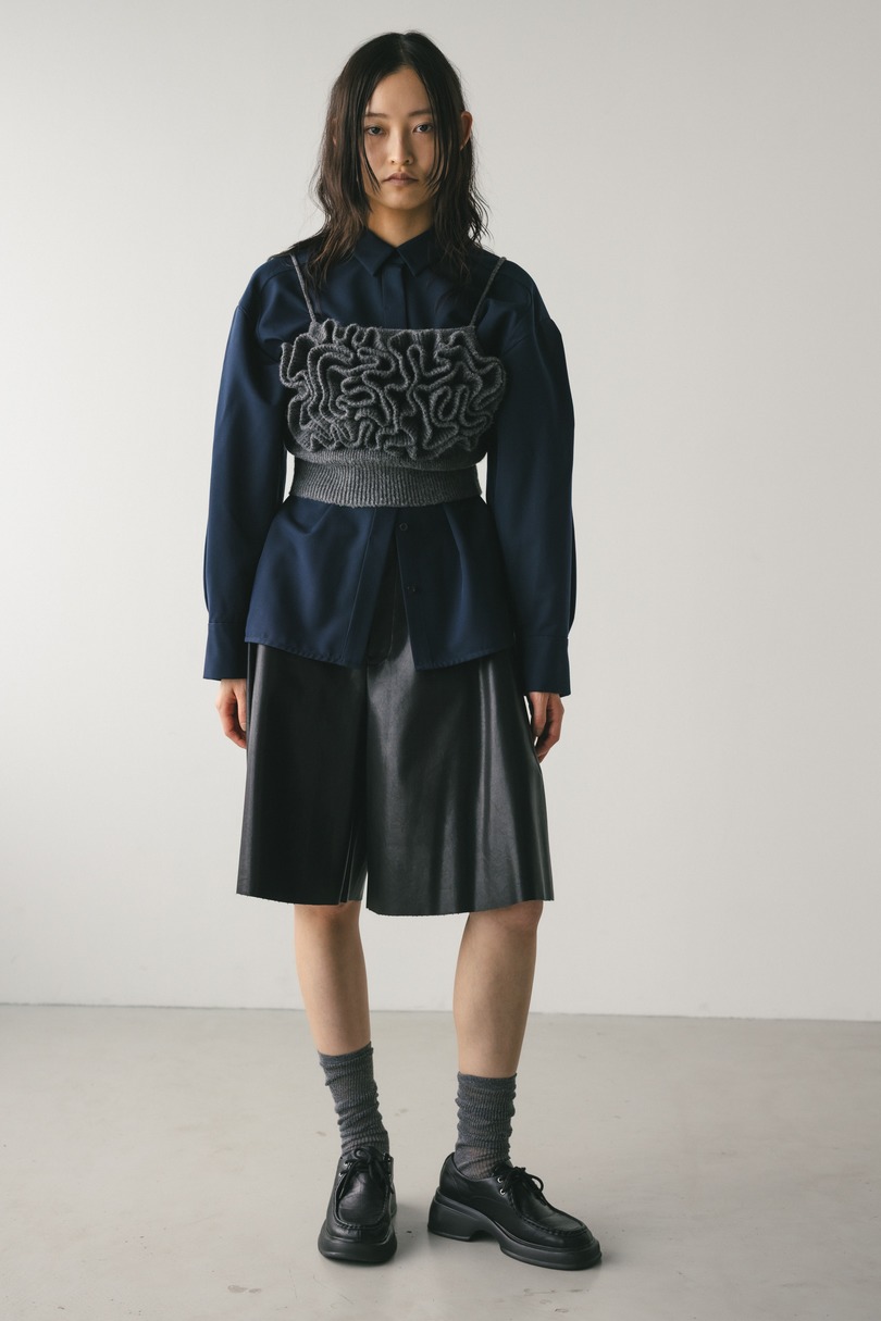 フェイクレザーハーフパンツ