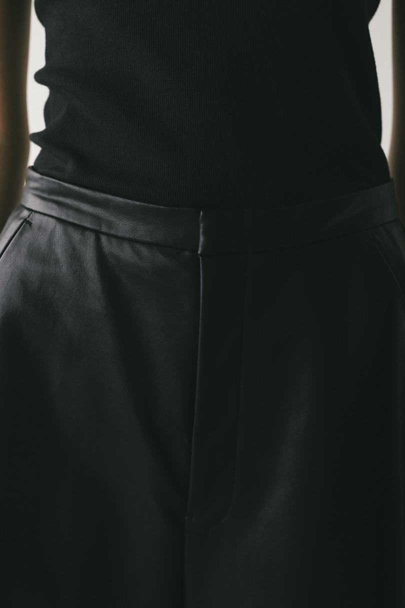 フェイクレザーハーフパンツ 詳細画像 BLK 5