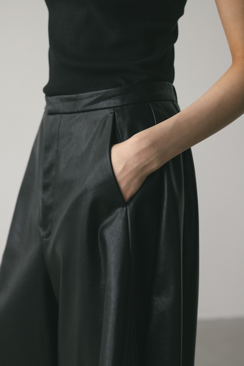 フェイクレザーハーフパンツ 詳細画像 BLK 6