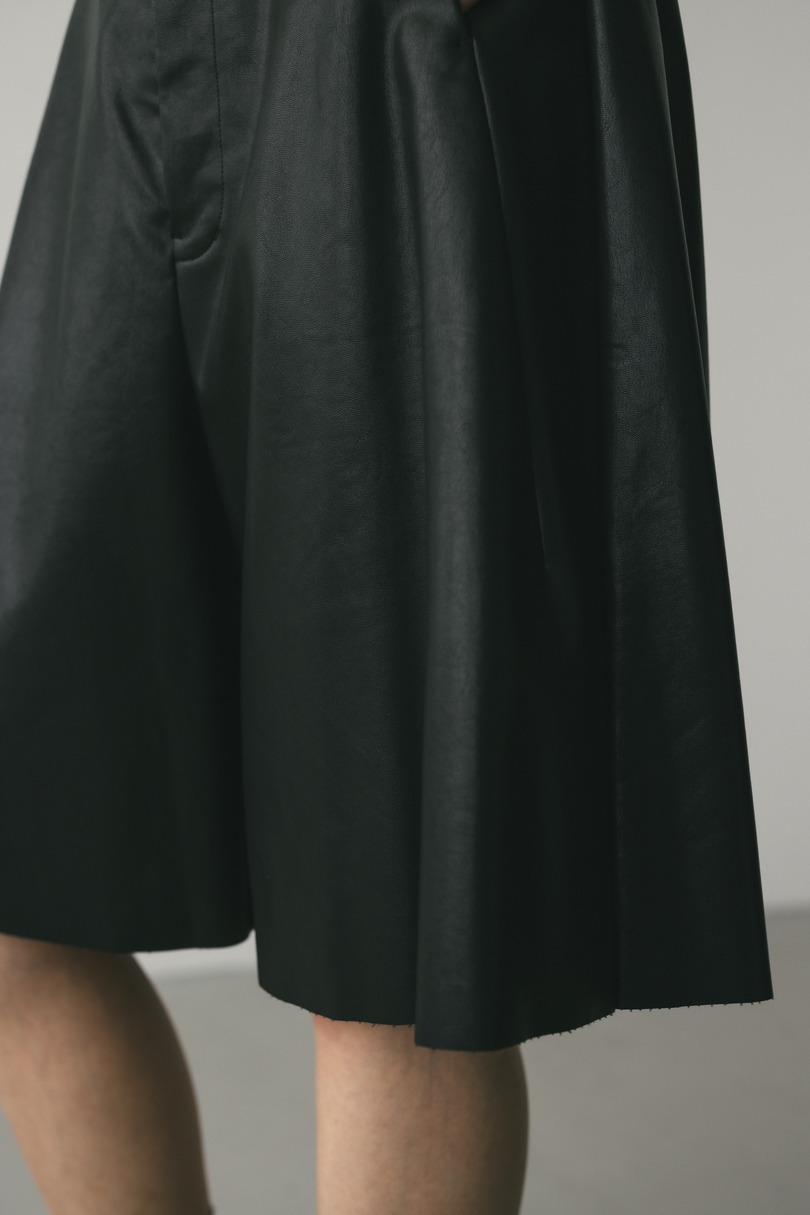 フェイクレザーハーフパンツ 詳細画像 BLK 7