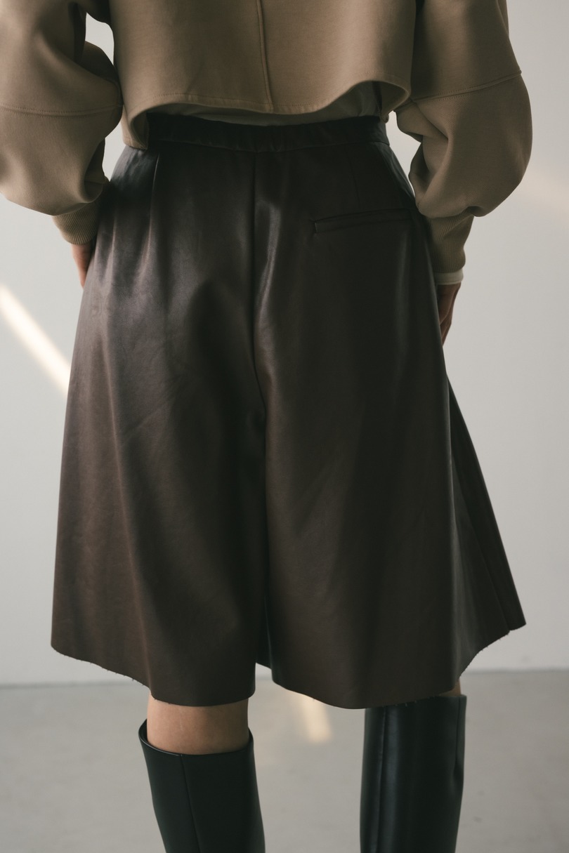 フェイクレザーハーフパンツ 詳細画像 BRN 6