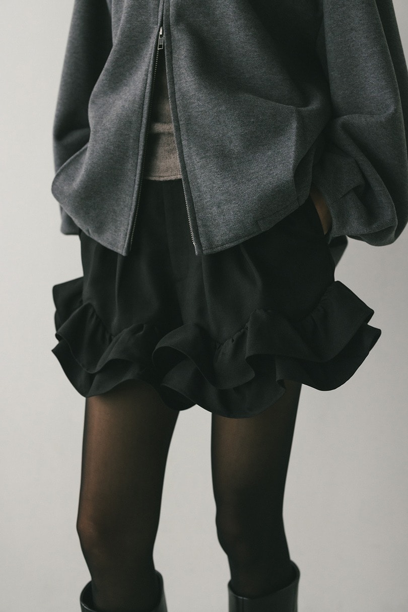 フリルヘムショートパンツ 詳細画像 BLK 4