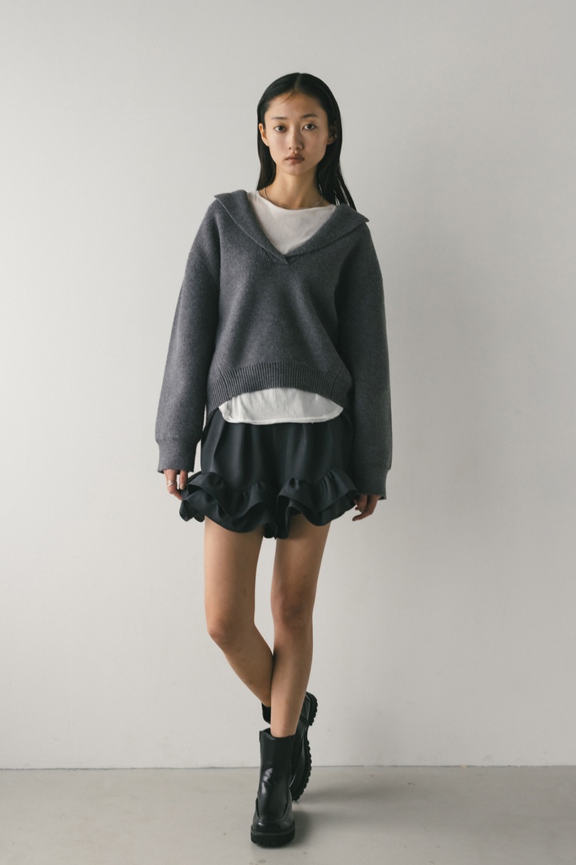 フリルヘムショートパンツ 詳細画像 GRY 3