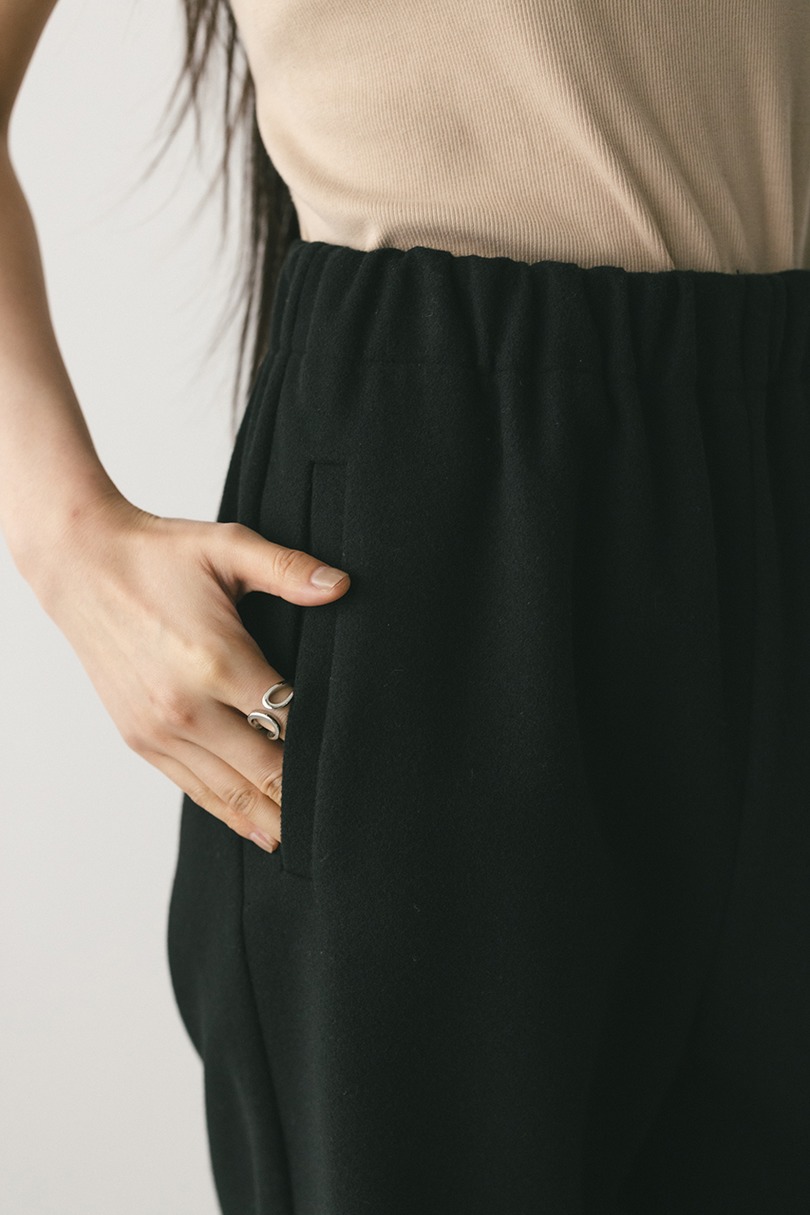 ヘムギャザーフォルムパンツ 詳細画像 BLK 3