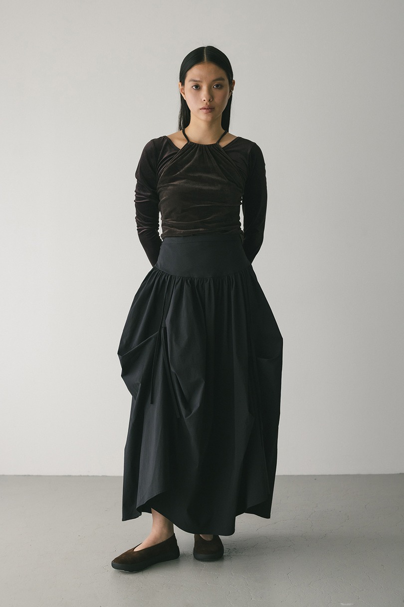 タックアップボリュームスカート 詳細画像 BLK 2