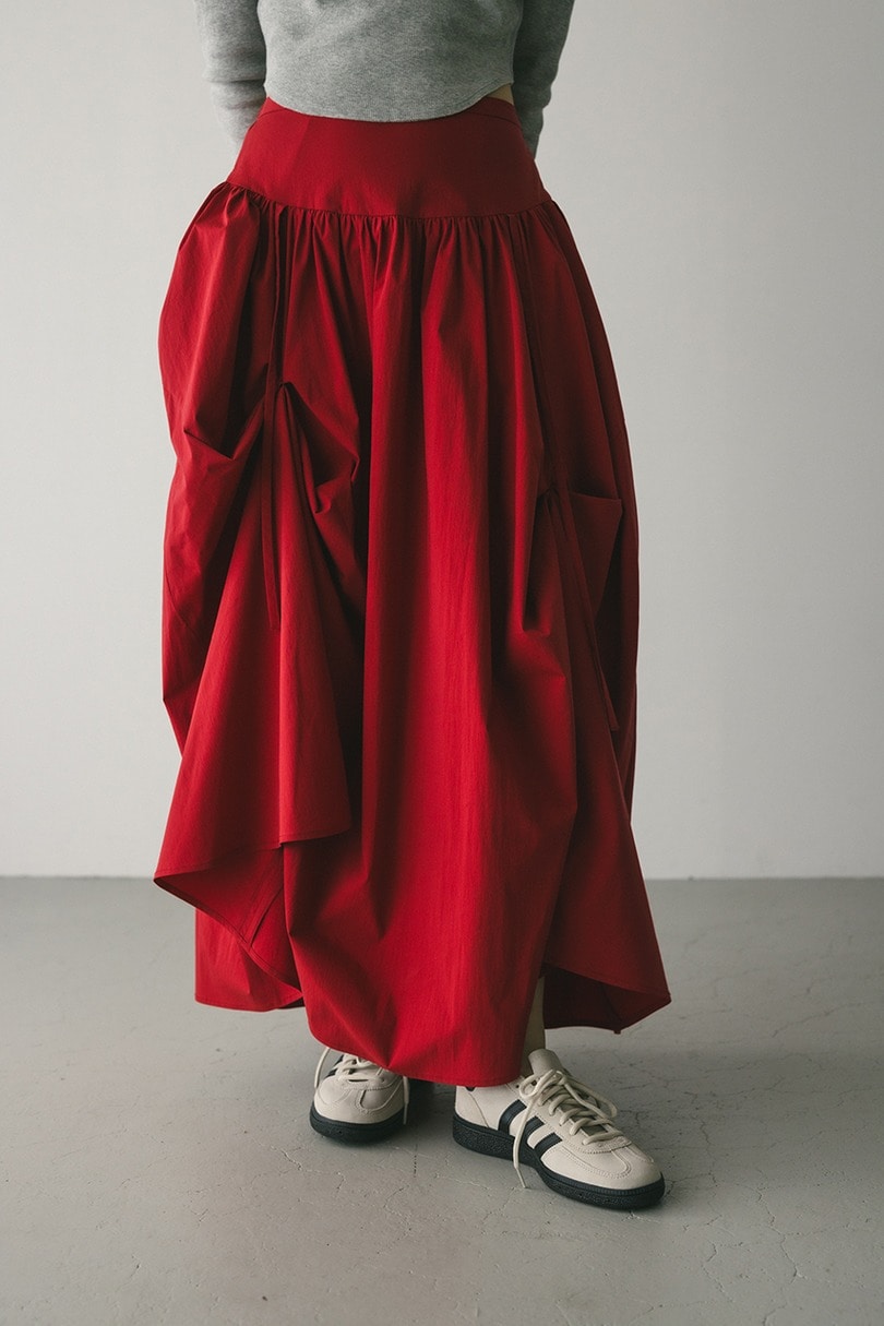 タックアップボリュームスカート 詳細画像 RED 2
