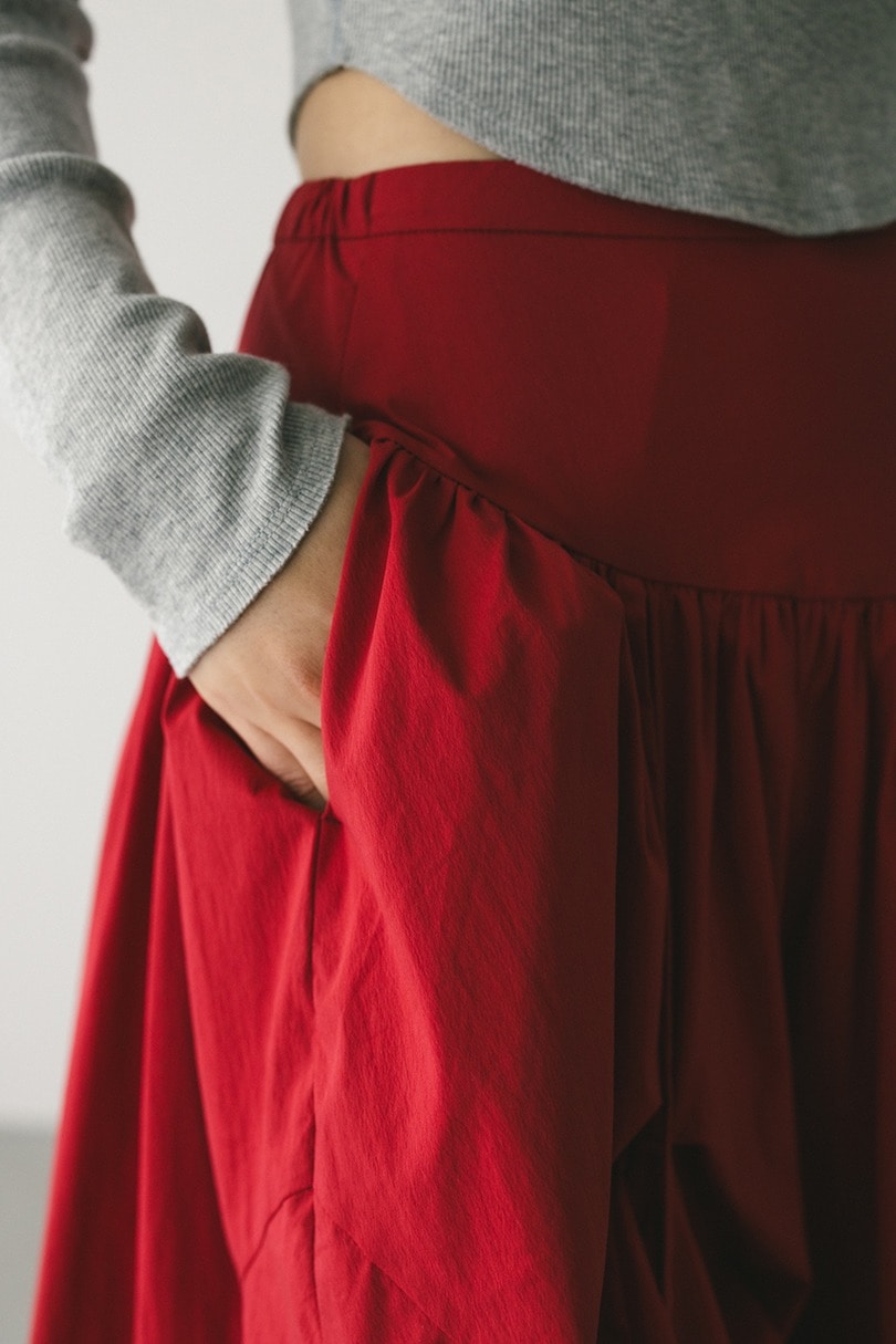 タックアップボリュームスカート 詳細画像 RED 4