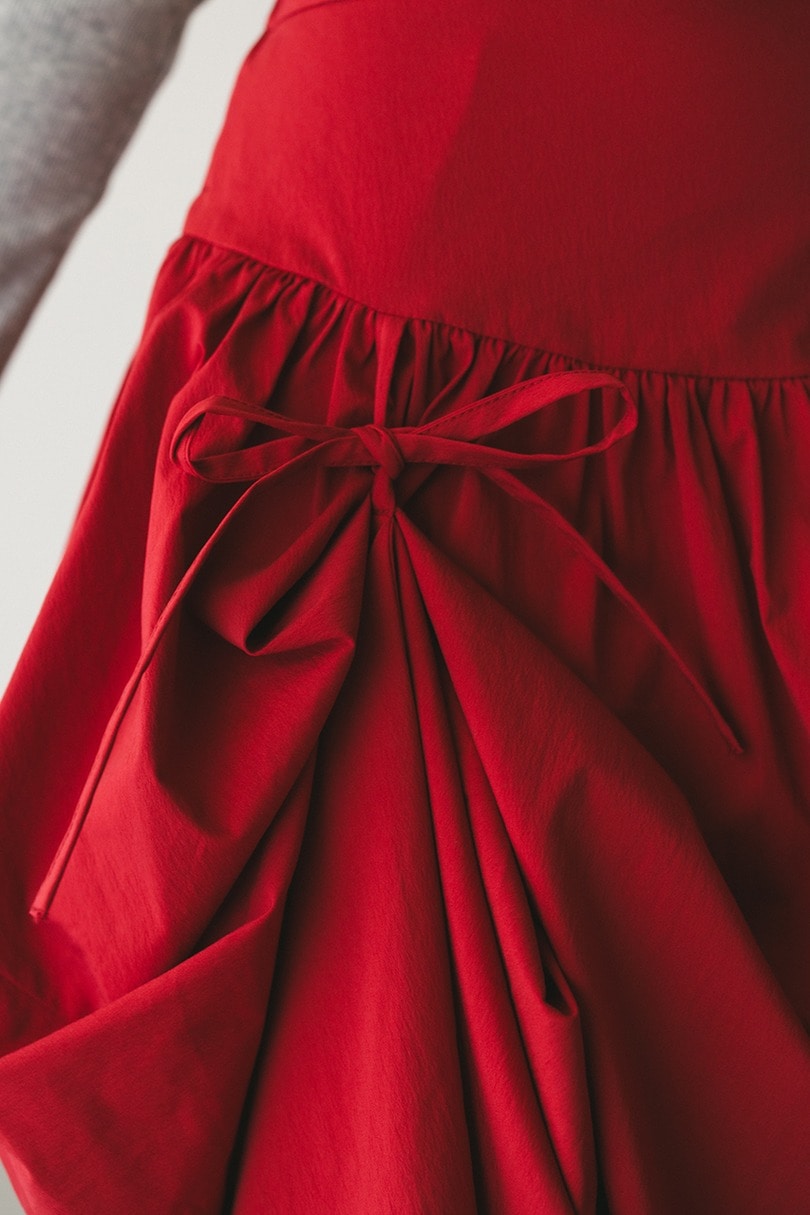 タックアップボリュームスカート 詳細画像 RED 8