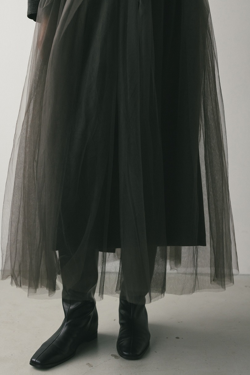 チュールレイヤードスカート 詳細画像 GRY 10