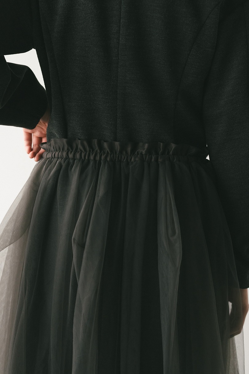 チュールレイヤードスカート 詳細画像 GRY 12