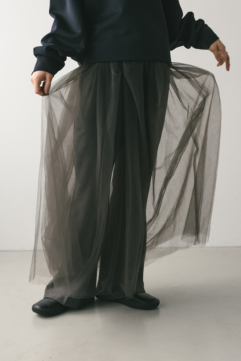 チュールレイヤードスカート 詳細画像 GRY 8