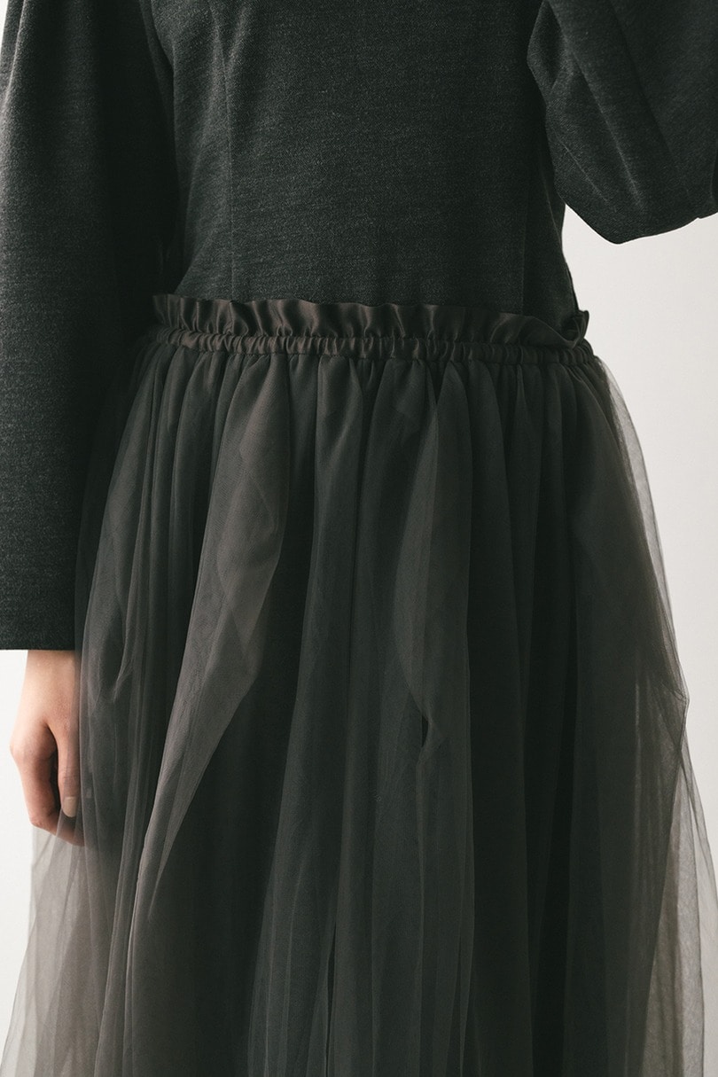チュールレイヤードスカート 詳細画像 GRY 9