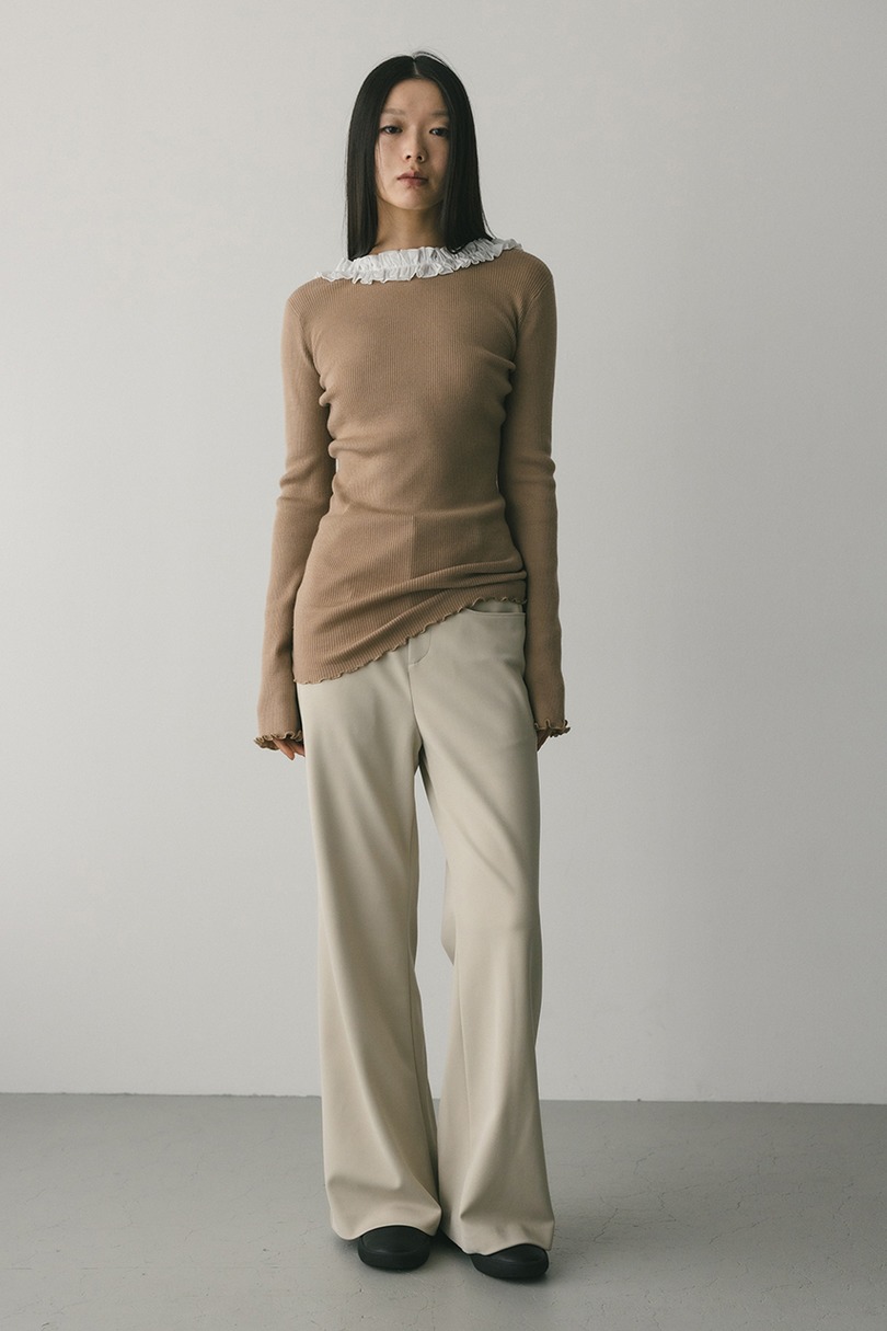 ジャージーセミフレアパンツ 詳細画像 IVOY 2