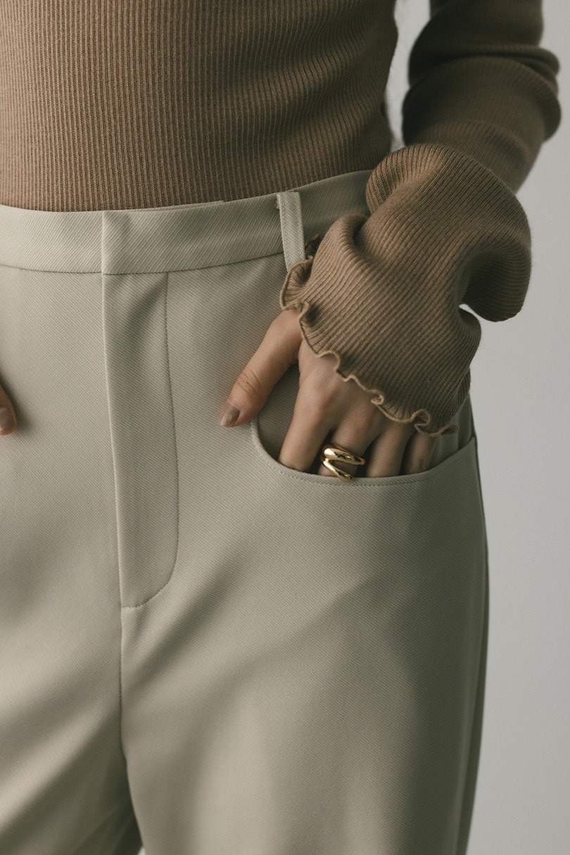 ジャージーセミフレアパンツ 詳細画像 IVOY 5