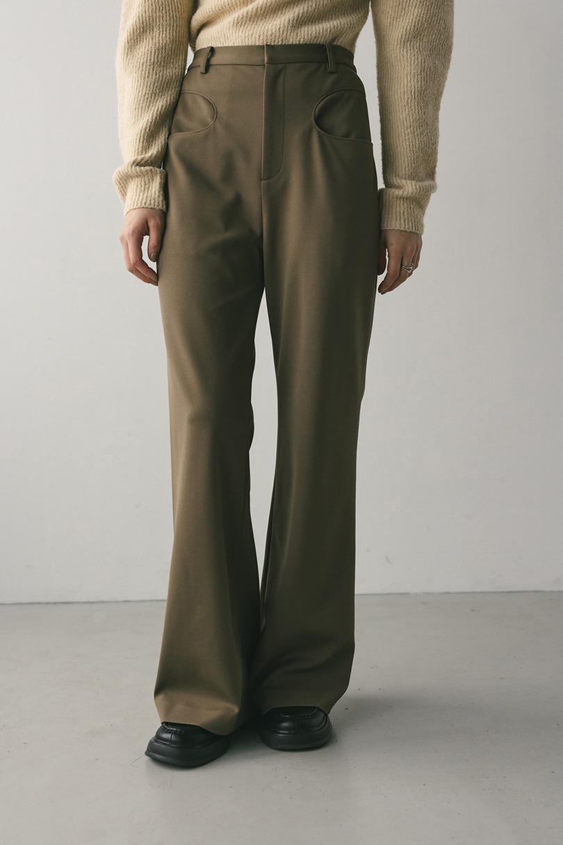 ジャージーセミフレアパンツ