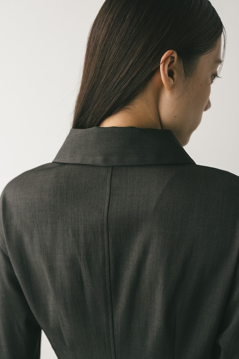 アシンメトリーシャツワンピース 詳細画像 C.GRY 7