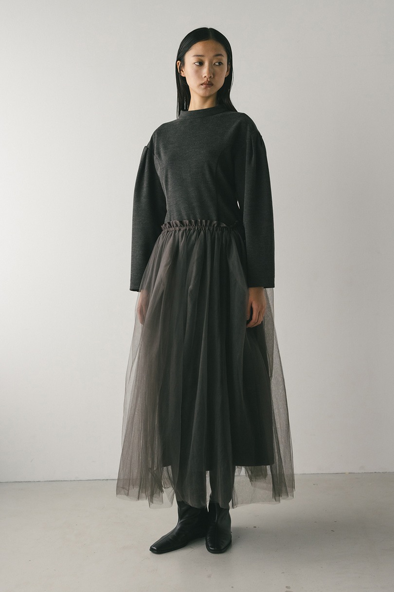 ショルダータックフォルムワンピース 詳細画像 GRY 2