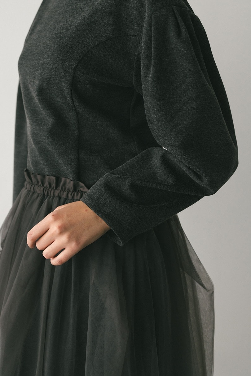 ショルダータックフォルムワンピース 詳細画像 GRY 5