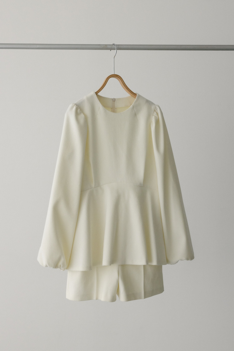 コーデュロイペプラムショートオールインワン 詳細画像 WHT 11