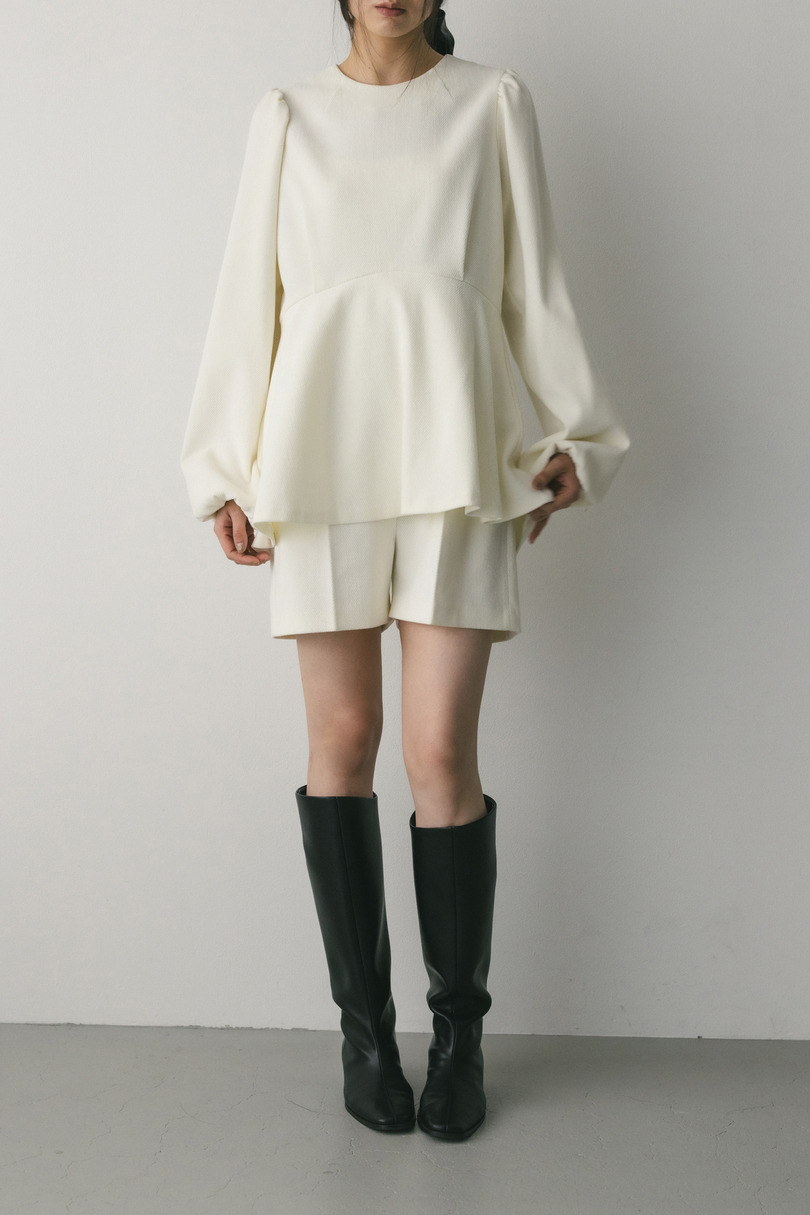 コーデュロイペプラムショートオールインワン 詳細画像 WHT 2