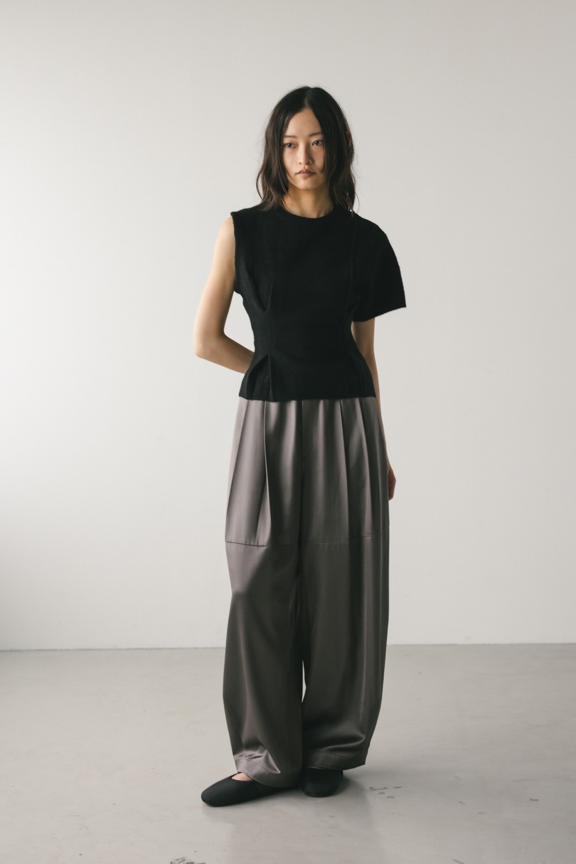 アシンメトリーニットトップ 詳細画像 BLK 2