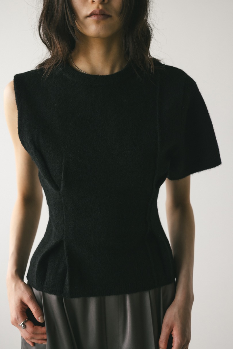 アシンメトリーニットトップ 詳細画像 BLK 4