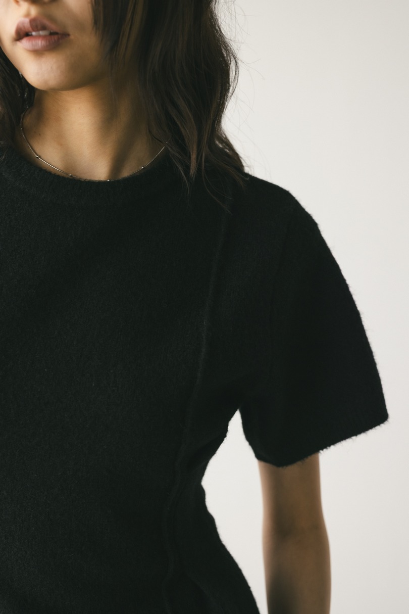 アシンメトリーニットトップ 詳細画像 BLK 5