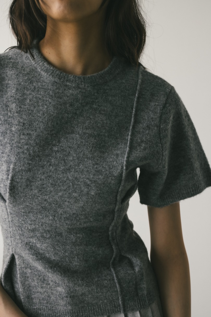 アシンメトリーニットトップ 詳細画像 GRY 5