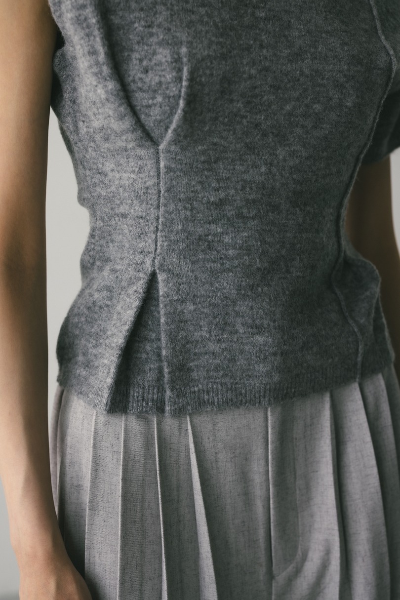 アシンメトリーニットトップ 詳細画像 GRY 6