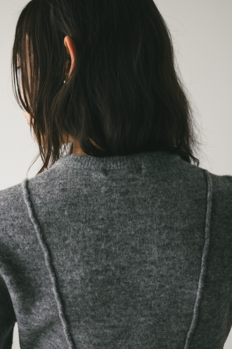 アシンメトリーニットトップ 詳細画像 GRY 8