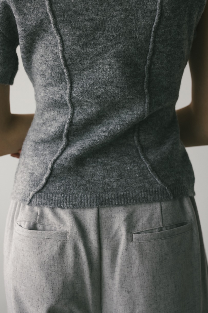 アシンメトリーニットトップ 詳細画像 GRY 9