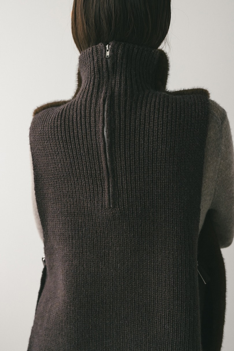 2WAYフェイクファーベスト 詳細画像 BRN 10