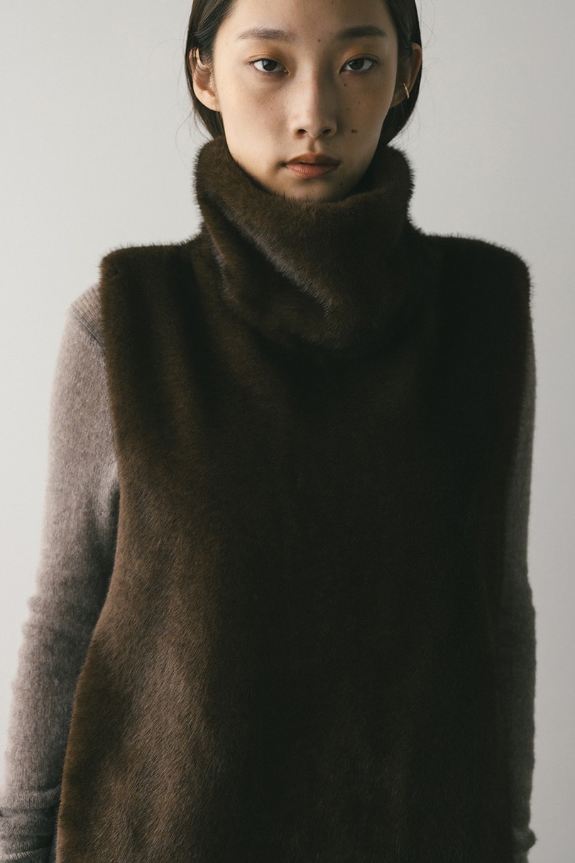 2WAYフェイクファーベスト 詳細画像 BRN 6