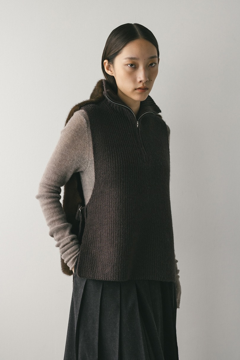 2WAYフェイクファーベスト 詳細画像 BRN 7