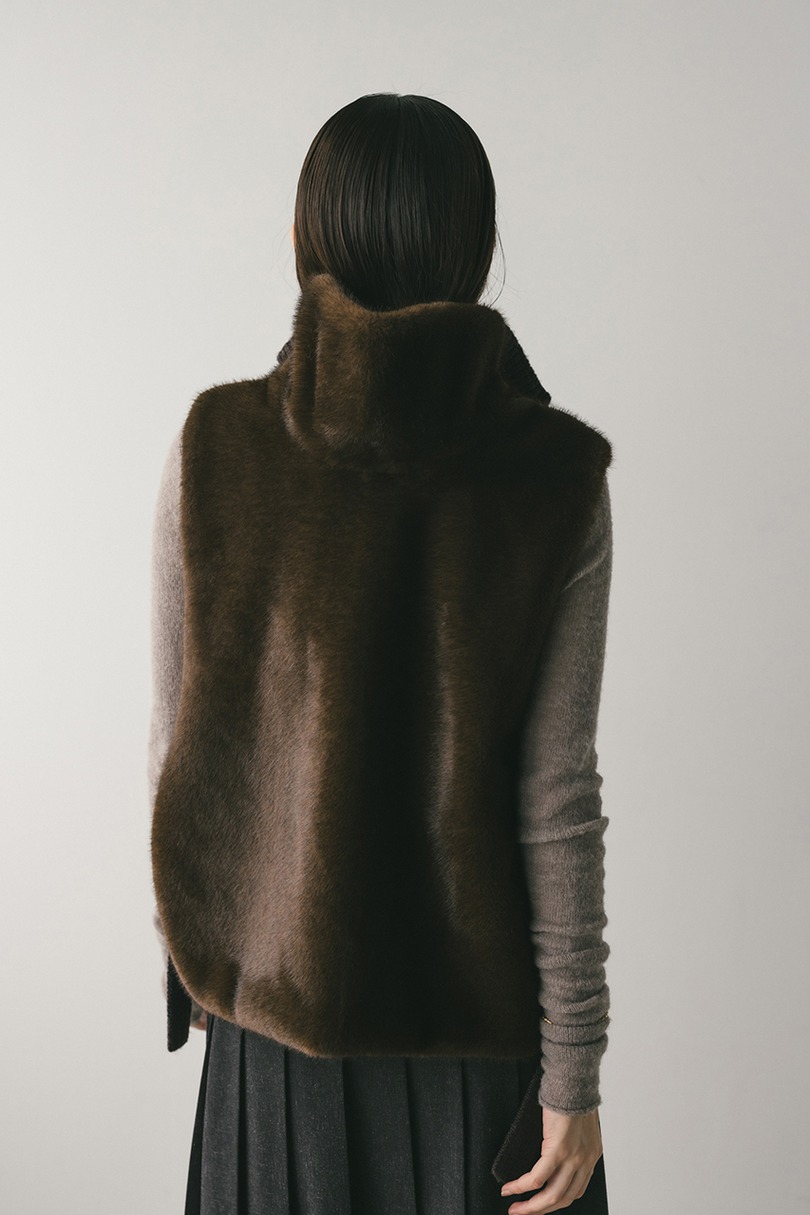 2WAYフェイクファーベスト 詳細画像 BRN 8