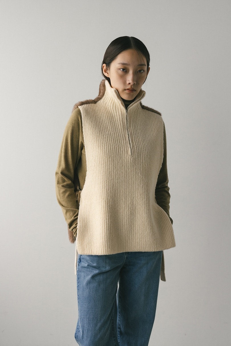 2WAYフェイクファーベスト 詳細画像 BEG 3