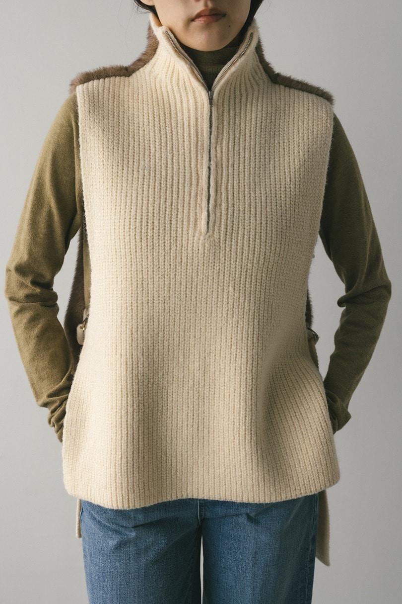 2WAYフェイクファーベスト 詳細画像 BEG 4