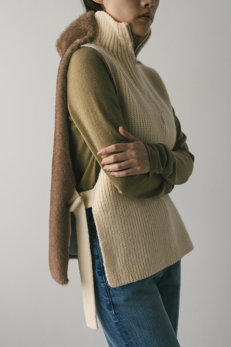 2WAYフェイクファーベスト 詳細画像 BEG 5