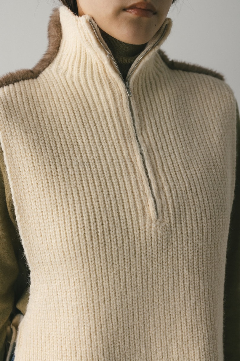 2WAYフェイクファーベスト 詳細画像 BEG 6