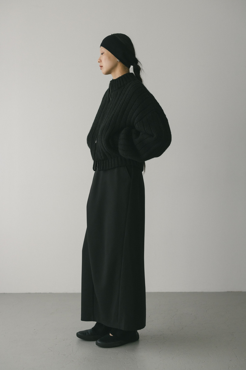 パッファーニットジップカーデ 詳細画像 BLK 3