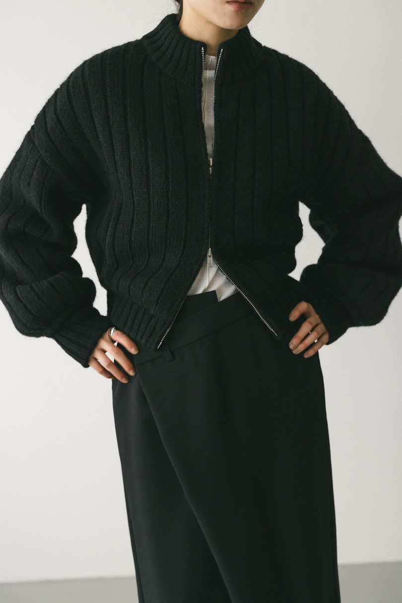 パッファーニットジップカーデ 詳細画像 BLK 6