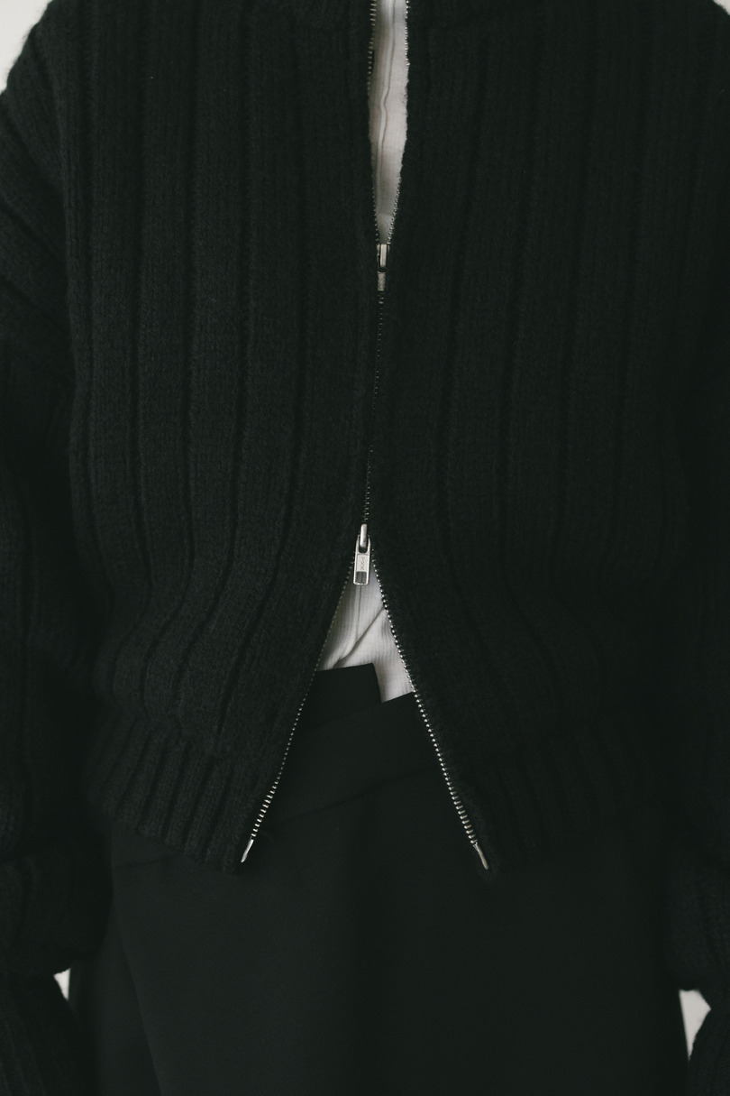 パッファーニットジップカーデ 詳細画像 BLK 8