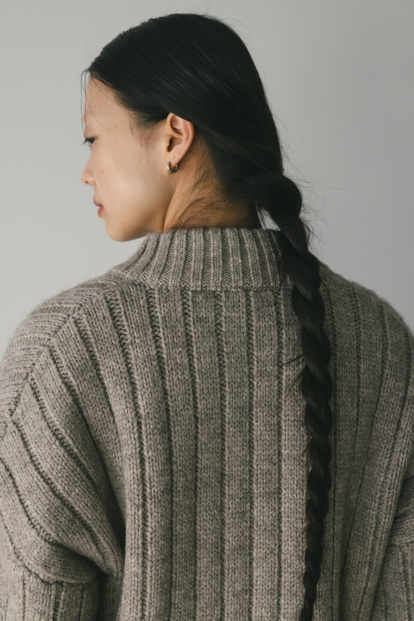 パッファーニットジップカーデ 詳細画像 GRY 10