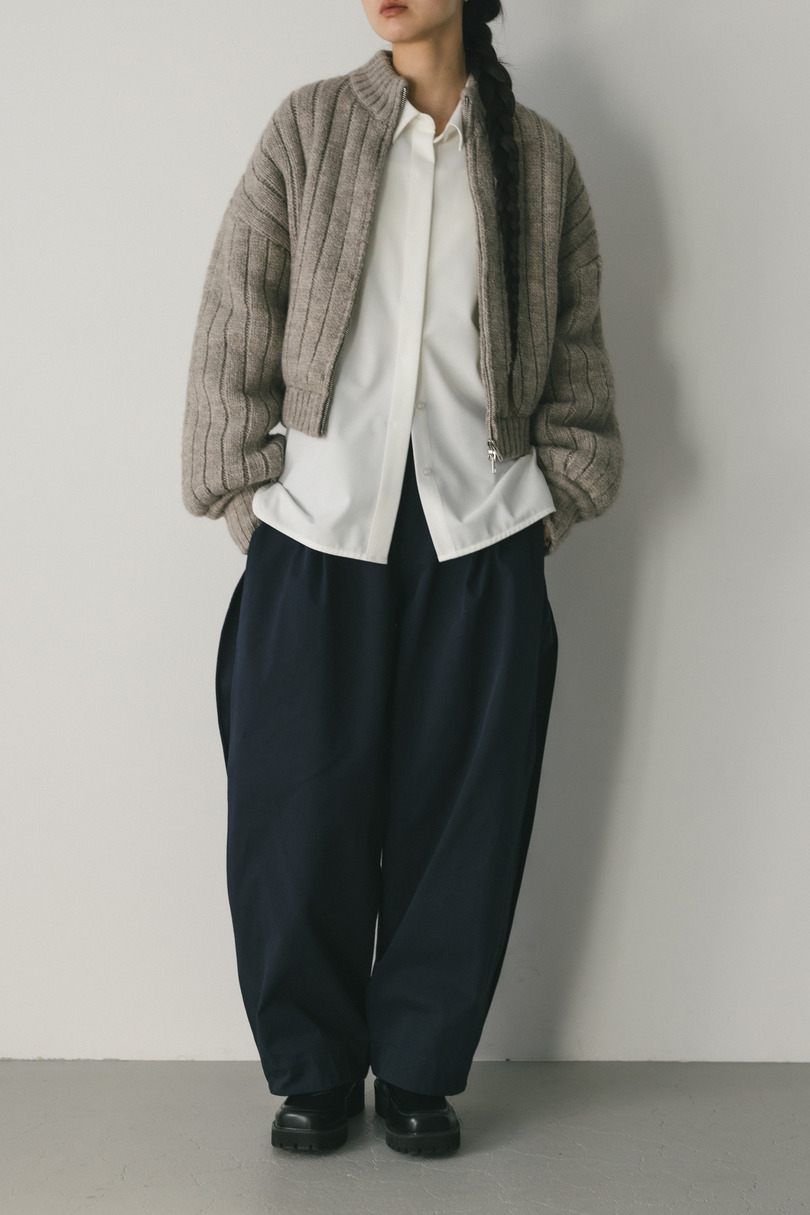パッファーニットジップカーデ 詳細画像 GRY 2