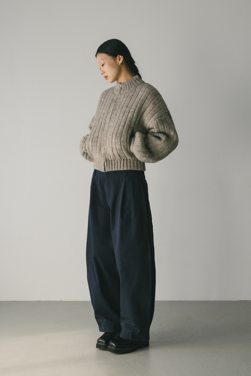 パッファーニットジップカーデ 詳細画像 GRY 3