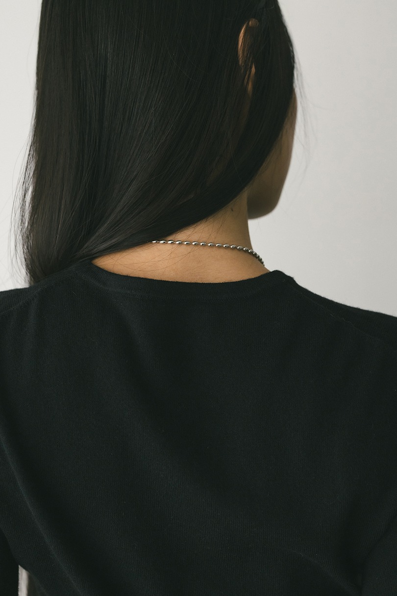 フィンガーホールクルーネックニット 詳細画像 BLK 8