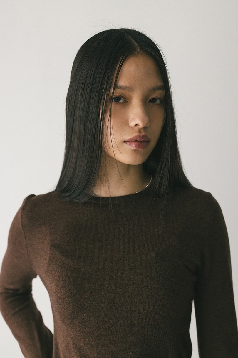 フィンガーホールクルーネックニット 詳細画像 BRN 5