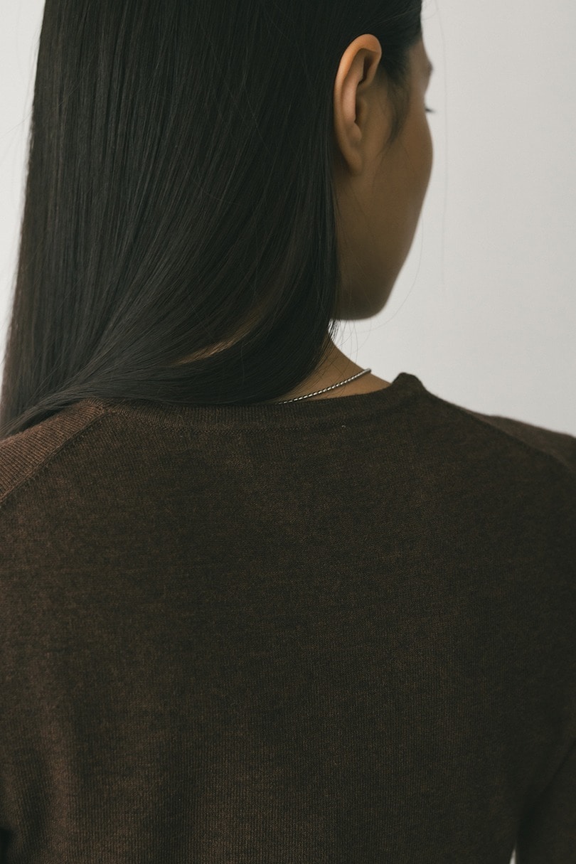 フィンガーホールクルーネックニット 詳細画像 BRN 7